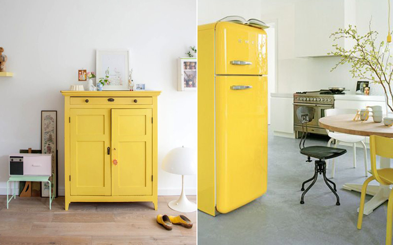 Haal de zon in huis! ga voor gele accenten in je interieur get ... Schouw woonkamer kleur